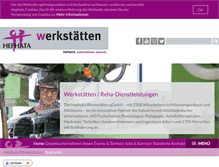 Tablet Screenshot of hephata-werkstaetten.de